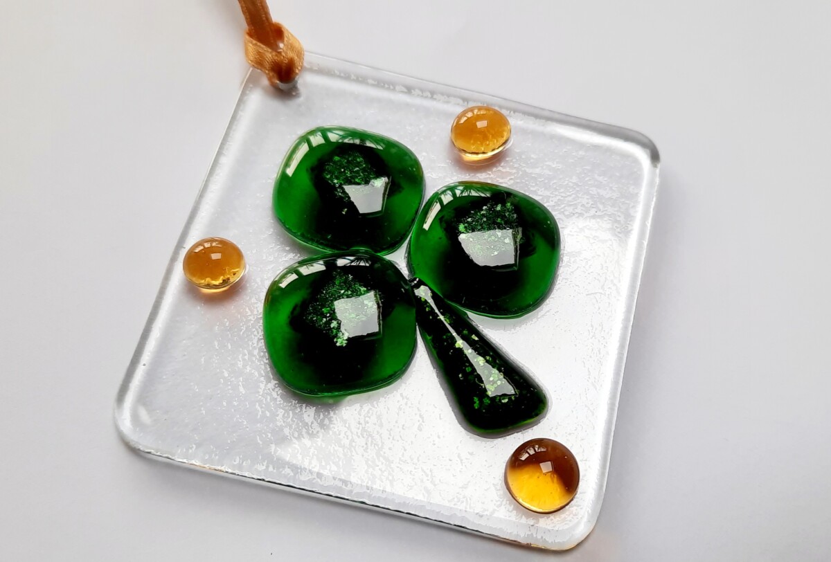 Shamrock Sun catcher by Kings Forge Glass