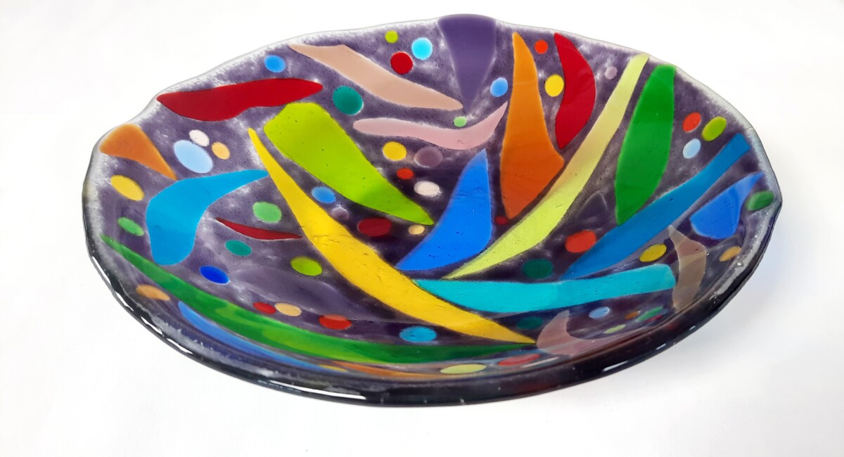 Purple multicoloured bowl - Image 6