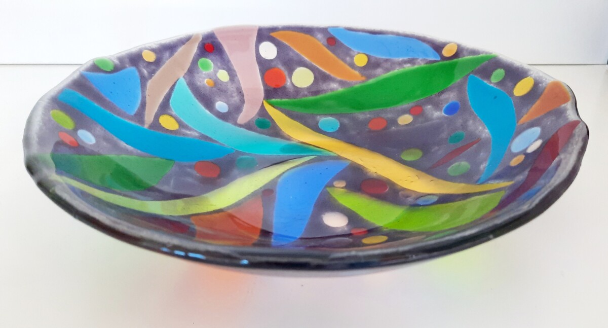 Purple multicoloured bowl - Image 8