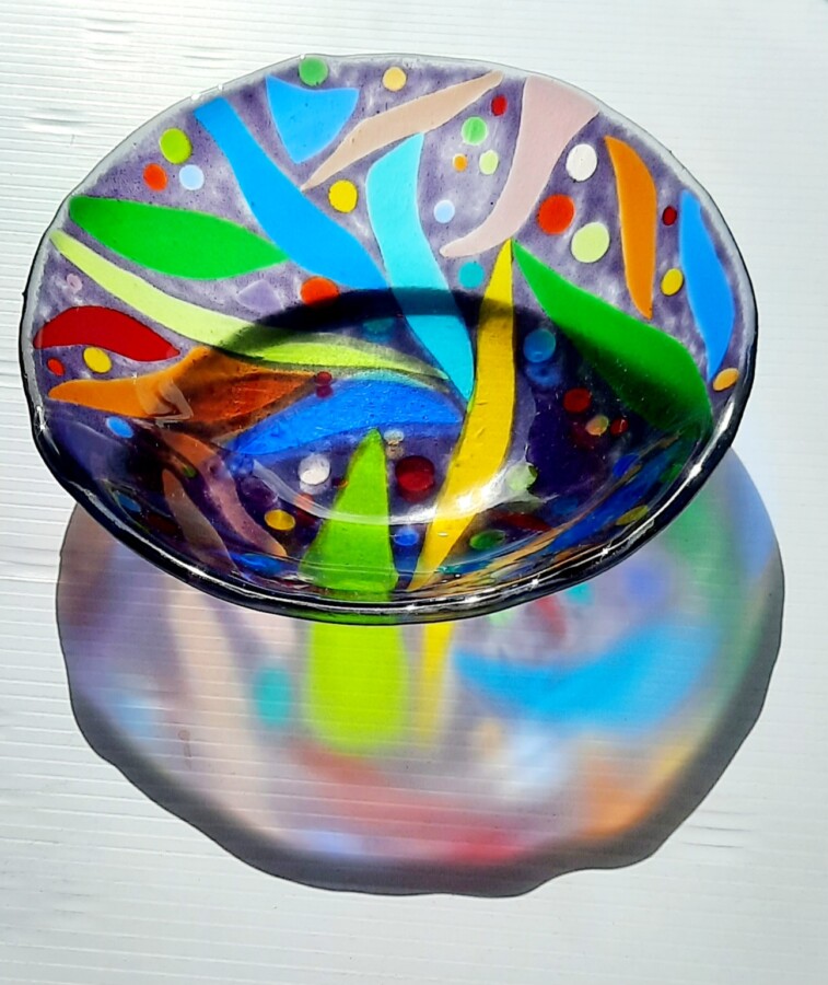 Purple multicoloured bowl - Image 3
