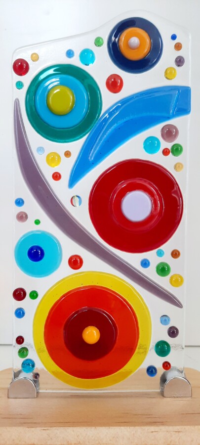 Life's Journey, fused glass panel - Image 9