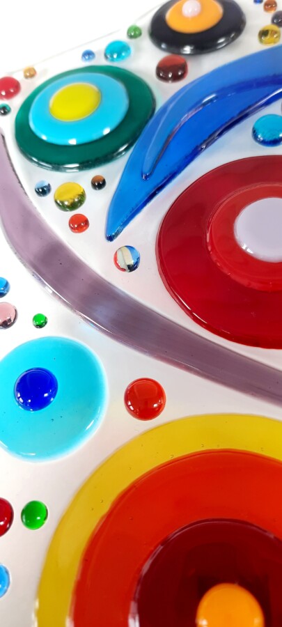 Life's Journey, fused glass panel - Image 4